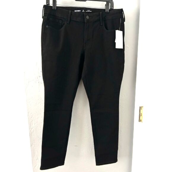 Old Navy Mid-Rise Pop Icon Black-Wash Skinny Jeans, Black Jack, 12 P Petite, NEW - Picture 4 of 8